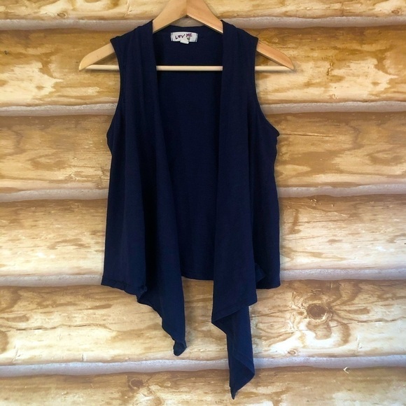 Lov’ ME Zenana open front burnout cotton knit waterfall vest size medium - Picture 2 of 8